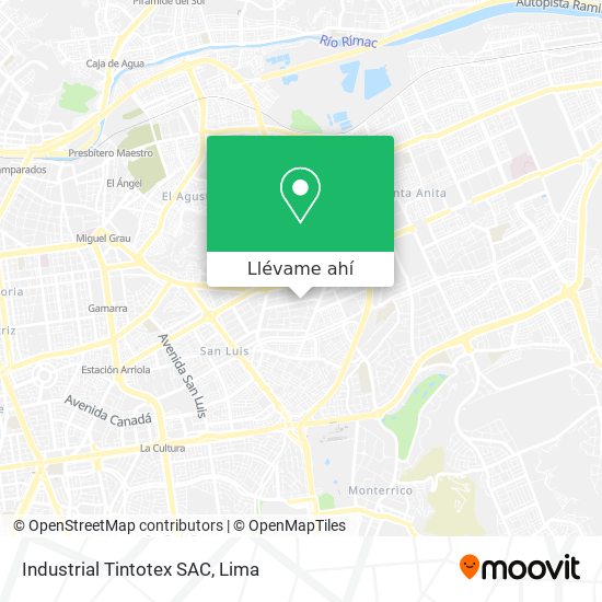 Mapa de Industrial Tintotex SAC