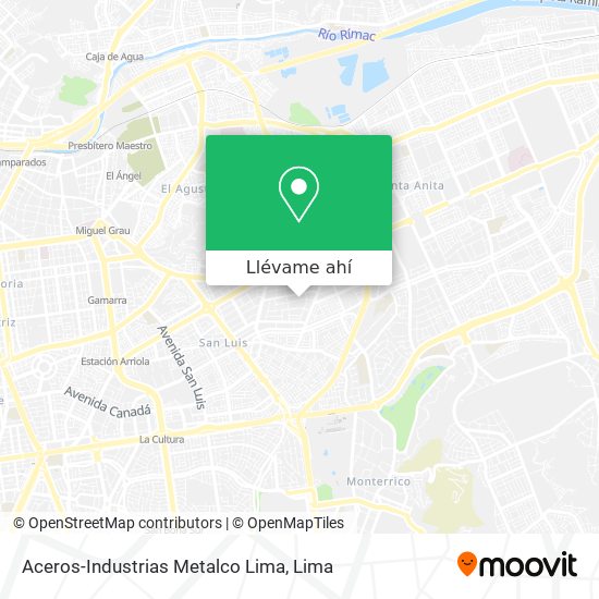 Mapa de Aceros-Industrias Metalco Lima
