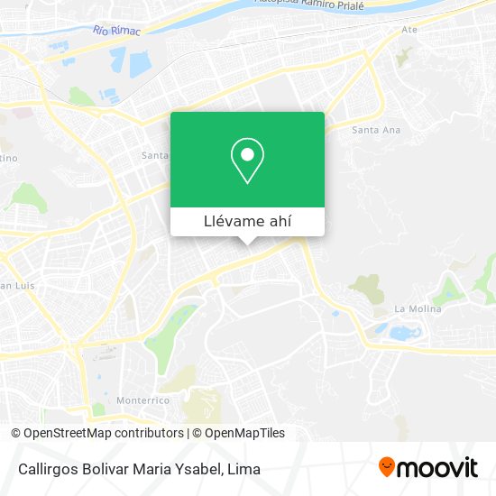 Mapa de Callirgos Bolivar Maria Ysabel