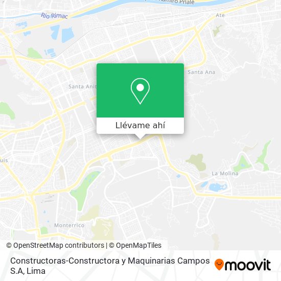 Mapa de Constructoras-Constructora y Maquinarias Campos S.A