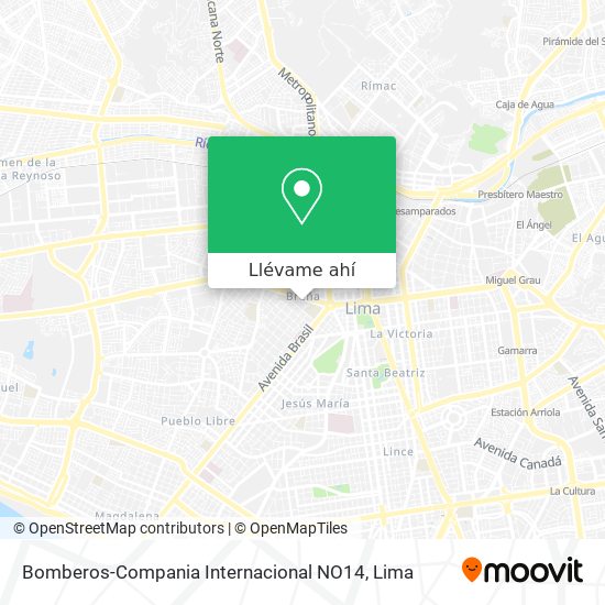 Mapa de Bomberos-Compania Internacional NO14