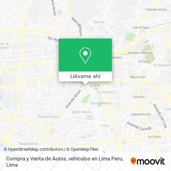 Mapa de Compra y Venta de Autos, vehiculos en Lima Peru