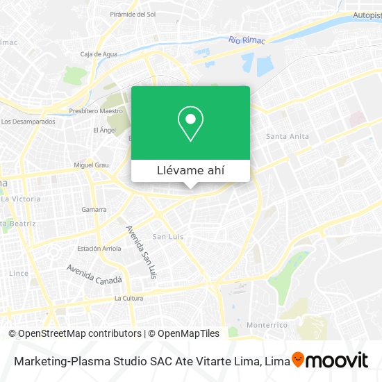 Mapa de Marketing-Plasma Studio SAC Ate Vitarte Lima