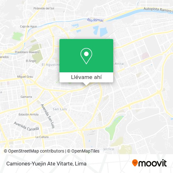 Mapa de Camiones-Yuejin Ate Vitarte