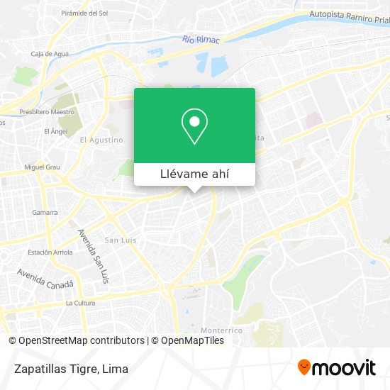 Mapa de Zapatillas Tigre