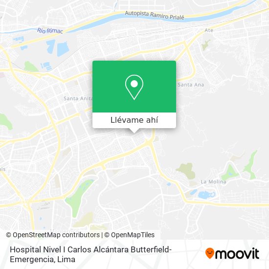 Mapa de Hospital Nivel I Carlos Alcántara Butterfield-Emergencia