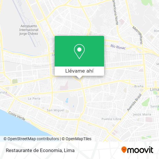 Mapa de Restaurante de Economia