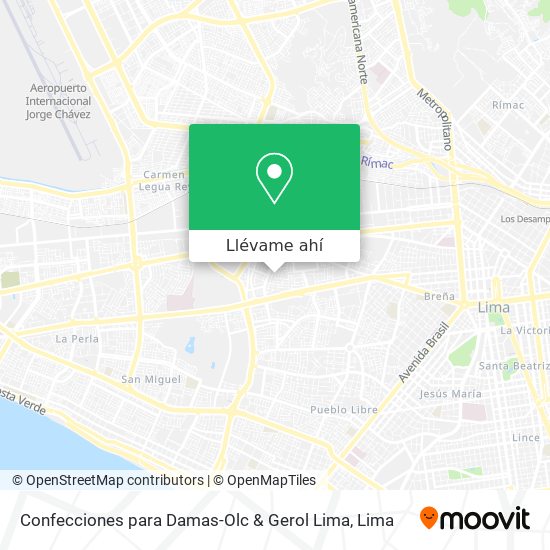 Mapa de Confecciones para Damas-Olc & Gerol Lima