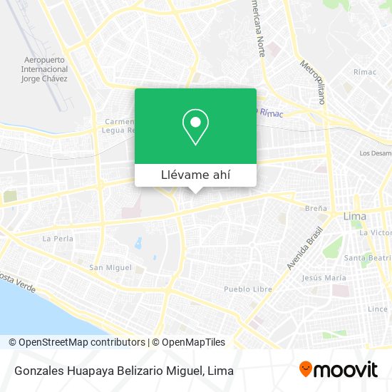 Mapa de Gonzales Huapaya Belizario Miguel