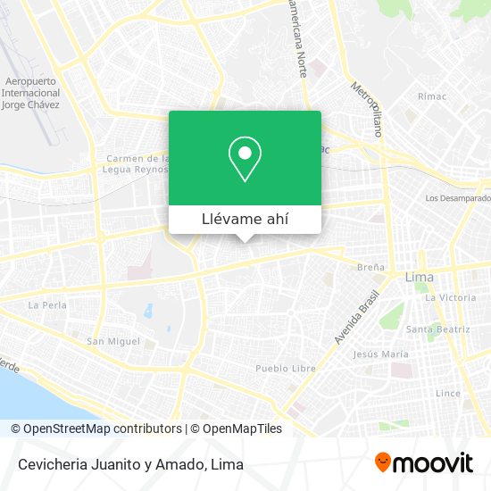 Mapa de Cevicheria Juanito y Amado