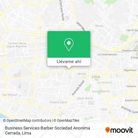 Mapa de Business Services-Barber Sociedad Anonima Cerrada
