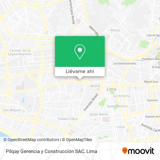 Mapa de Pilqay Gerencia y Construcción SAC