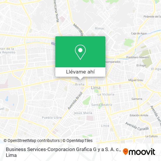 Mapa de Business Services-Corporacion Grafica G y a S. A. c.