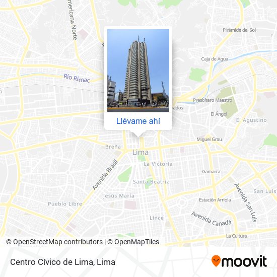 Mapa de Centro Cívico de Lima