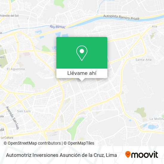 Mapa de Automotriz Inversiones Asunción de la Cruz