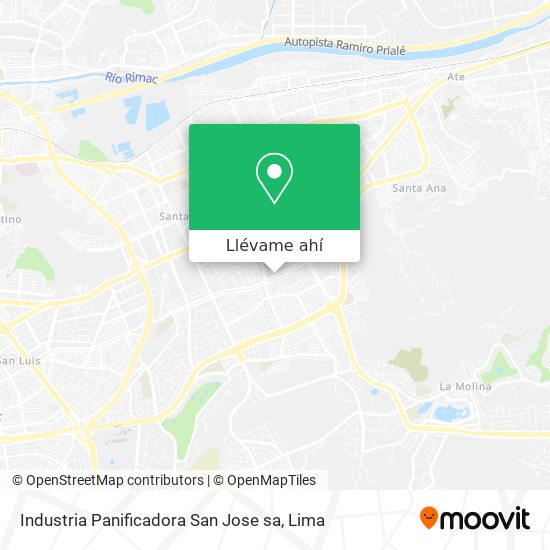 Mapa de Industria Panificadora San Jose sa