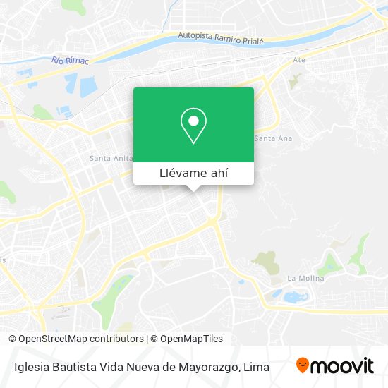 Mapa de Iglesia Bautista Vida Nueva de Mayorazgo