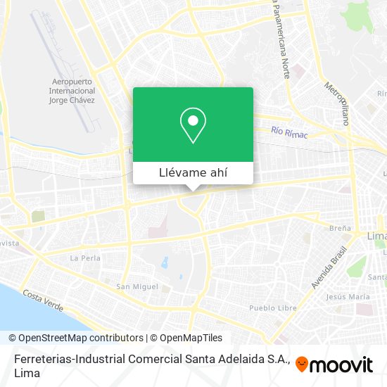 Mapa de Ferreterias-Industrial Comercial Santa Adelaida S.A.