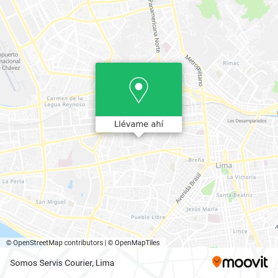 Mapa de Somos Servis Courier