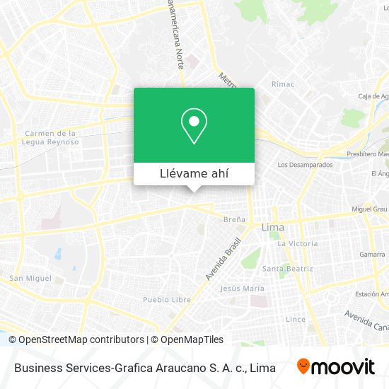 Mapa de Business Services-Grafica Araucano S. A. c.
