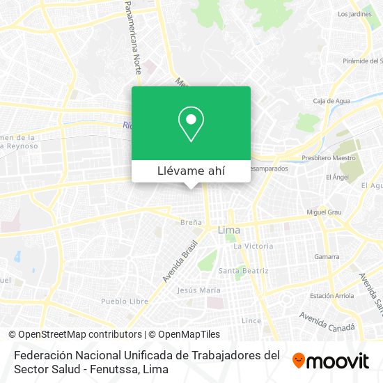 Mapa de Federación Nacional Unificada de Trabajadores del Sector Salud - Fenutssa