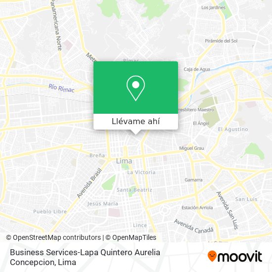 Mapa de Business Services-Lapa Quintero Aurelia Concepcion