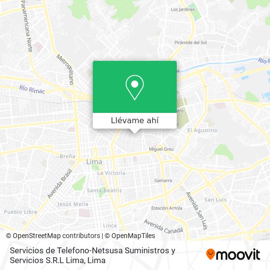 Mapa de Servicios de Telefono-Netsusa Suministros y Servicios S.R.L Lima