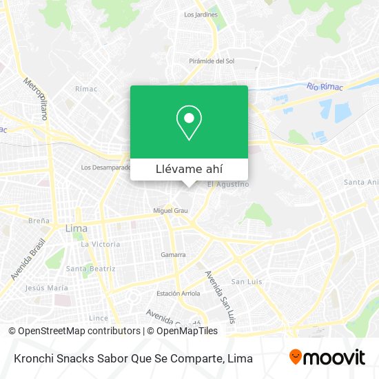 Mapa de Kronchi Snacks Sabor Que Se Comparte