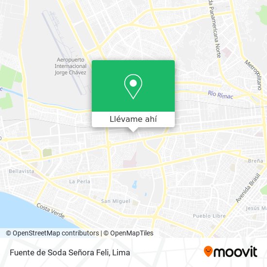 Mapa de Fuente de Soda Señora Feli