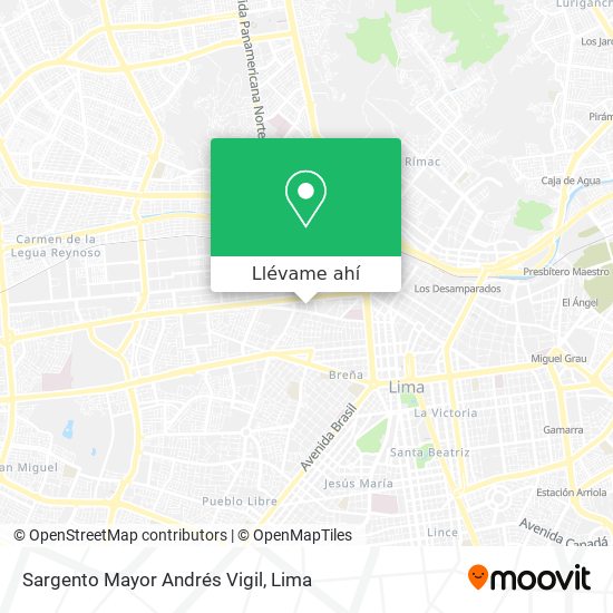 Mapa de Sargento Mayor Andrés Vigil