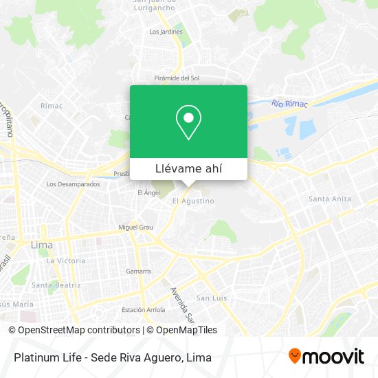 Mapa de Platinum Life - Sede Riva Aguero