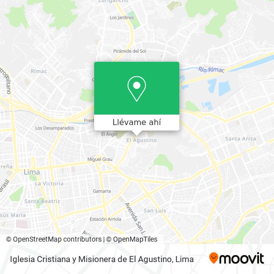 Mapa de Iglesia Cristiana y Misionera de El Agustino