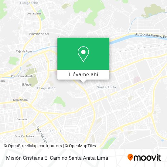 Mapa de Misión Cristiana El Camino Santa Anita