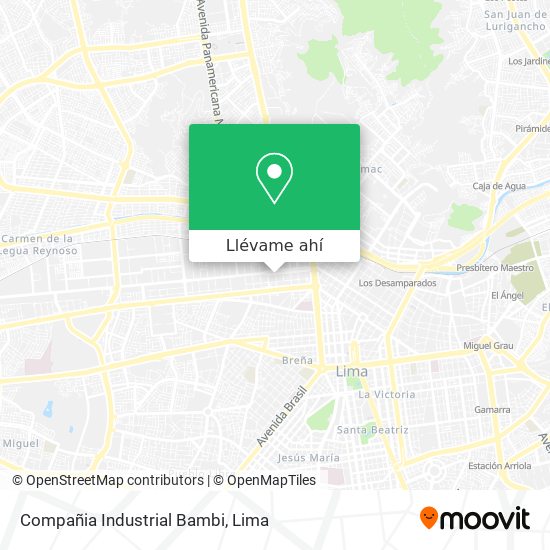 Mapa de Compañia Industrial Bambi