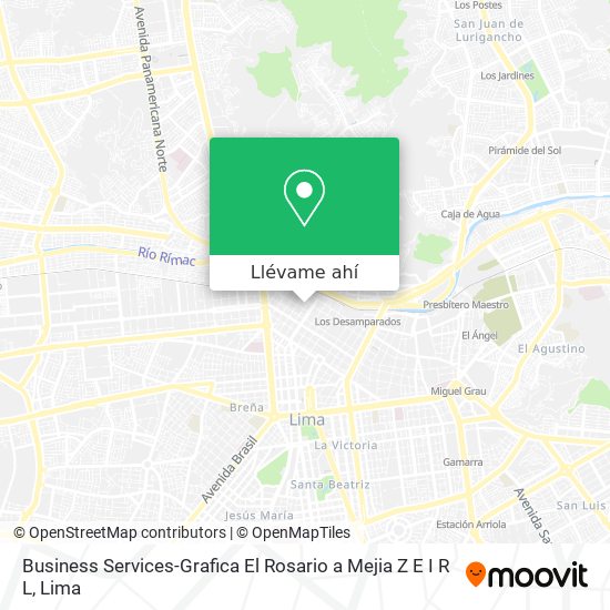 Mapa de Business Services-Grafica El Rosario a Mejia Z E I R L