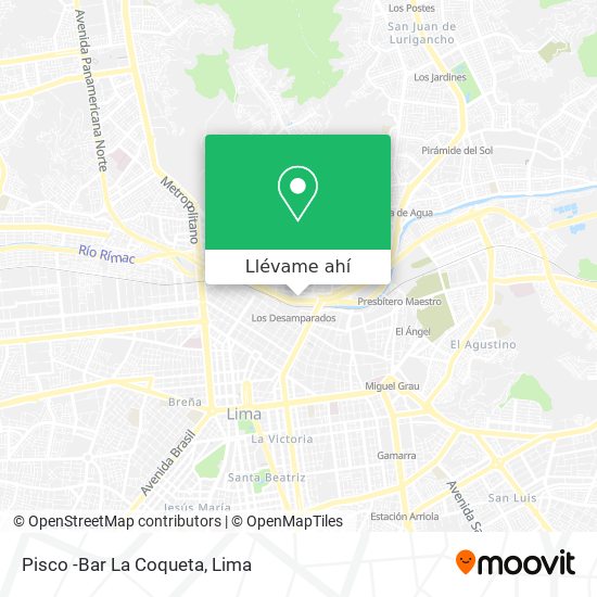 Mapa de Pisco -Bar La Coqueta