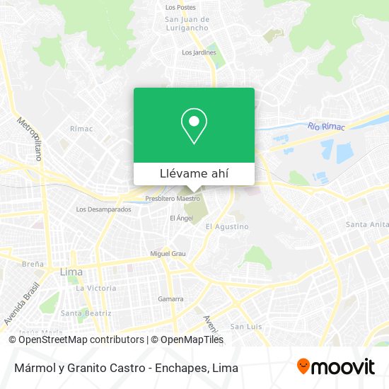 Mapa de Mármol y Granito Castro - Enchapes