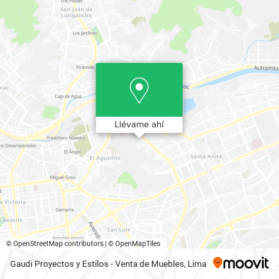 Mapa de Gaudi Proyectos y Estilos - Venta de Muebles
