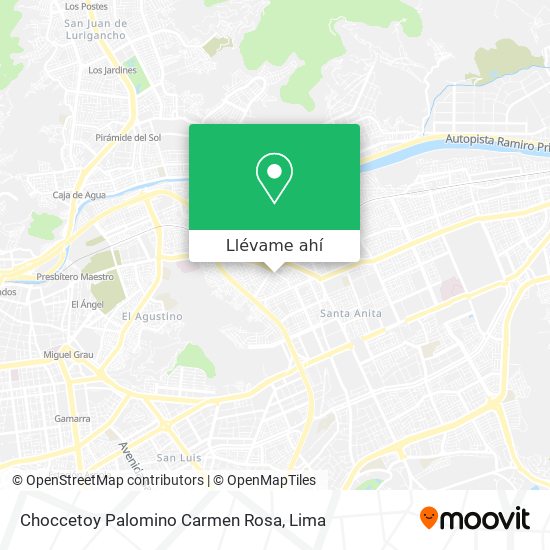 Mapa de Choccetoy Palomino Carmen Rosa