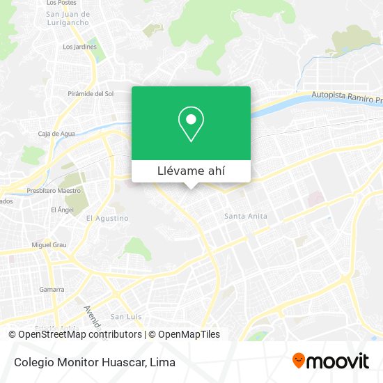 Mapa de Colegio Monitor Huascar