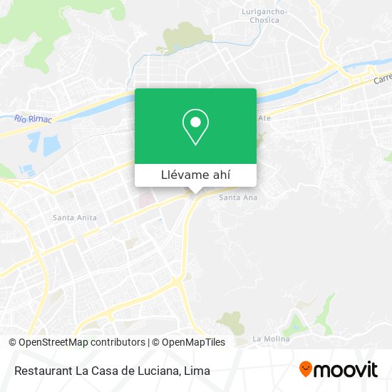 Mapa de Restaurant La Casa de Luciana