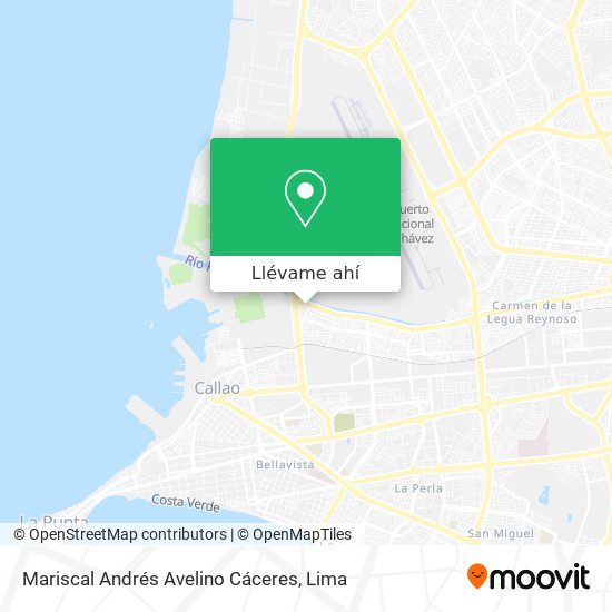 Mapa de Mariscal Andrés Avelino Cáceres