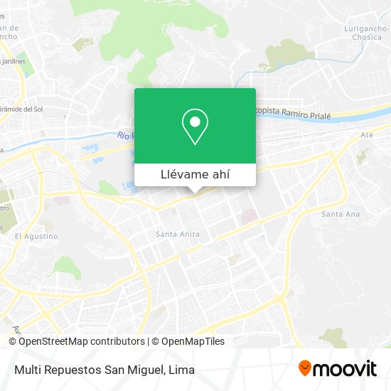 Mapa de Multi Repuestos San Miguel