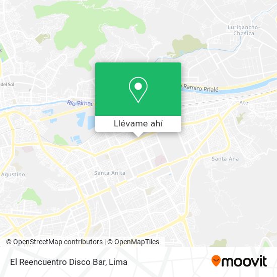 Mapa de El Reencuentro Disco Bar