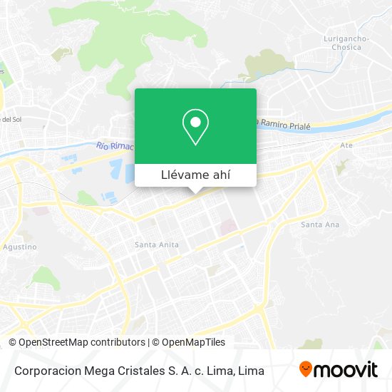 Mapa de Corporacion Mega Cristales S. A. c. Lima