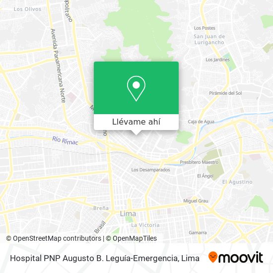 Mapa de Hospital PNP Augusto B. Leguía-Emergencia