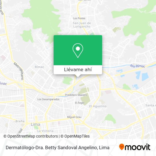 Mapa de Dermatólogo-Dra. Betty Sandoval Angelino