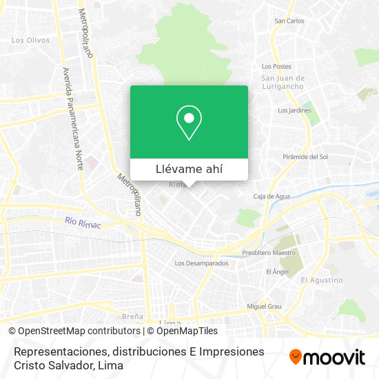 Mapa de Representaciones, distribuciones E Impresiones Cristo Salvador