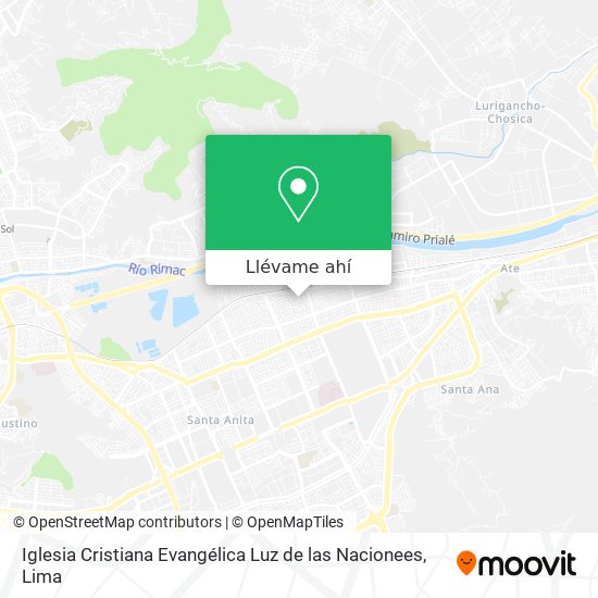 Mapa de Iglesia Cristiana Evangélica Luz de las Nacionees