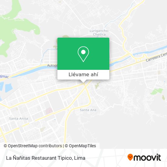 Mapa de La Ñañitas Restaurant Tipico